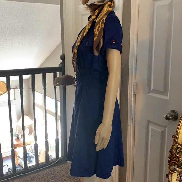 NWT NAVY BELTED DRESS - Picture 4 of 10